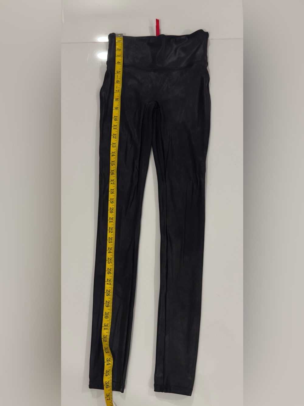 SPANX Black Faux-Leather High-Rise Leggings